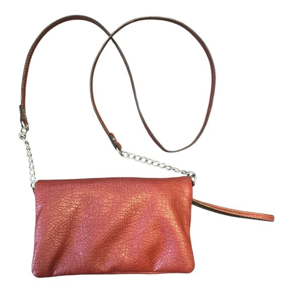 Nine West Red Faux Leather Crossbody Wristlet – Convertible Bag with Chain Strap - Picture 2 of 7